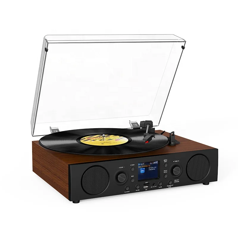 Record Player Turntable,Oem Wooden Cd 