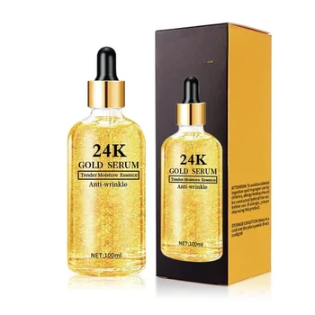 Private Label 24K Nano Gold Serum Hyaluronic Acid Essence Anti-Aging Whitening Facial Skin Care Liquid Retinol Targeted Body Use