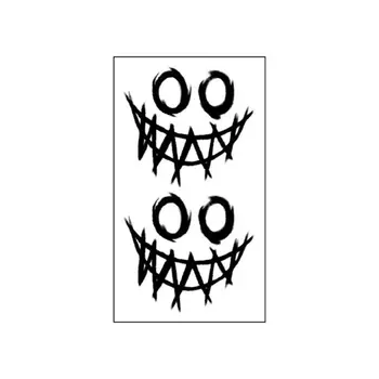 Hot Sale Smiling Tattoo Sticker Scars Hiding Ghost Face Halloween Temporary Tattoos