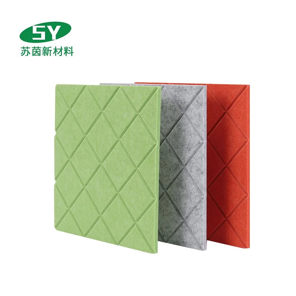 9mm 12mm Indoor Decorative Soundproof Wall Panel Pet Felt 100% Polyester Fibre Acoustic Panel For Meerting Room