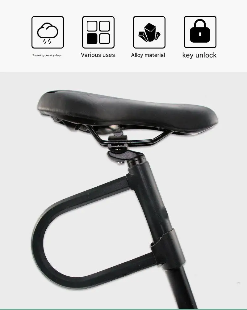 U-Shaped Silicone Lock for Bicycle Electric Car Tram Motorcycle-Cross-Border Mountain Bike Accessory