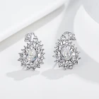 Jewelry Alloy Alloy Wholesale 2021 Stylish Designers Women Jewelry Set Leaves Alloy Crystal Studs Earrings