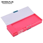 Plastic Pencil Case Plastic Customized Pvc Plastic Pencil Case With Sharpener For Student