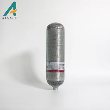 ALSAFE 4.7L 300bar portable oxygen Compressed Air Tank Factory custom firefighting Scba Carbon Fiber Bottles Gas Cylinder