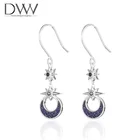 Drop Earrings Earring Blue Stone Factory Design Drop Earrings Jewelry Women Earring Blue Gold Stone Drop Earrings