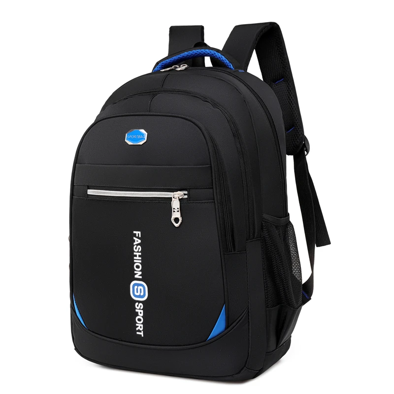 Unisex Travel Backpack with Custom Logo Waterproof Nylon Oxford School Bags Students Polyester Lined Zipper Closure Laptops