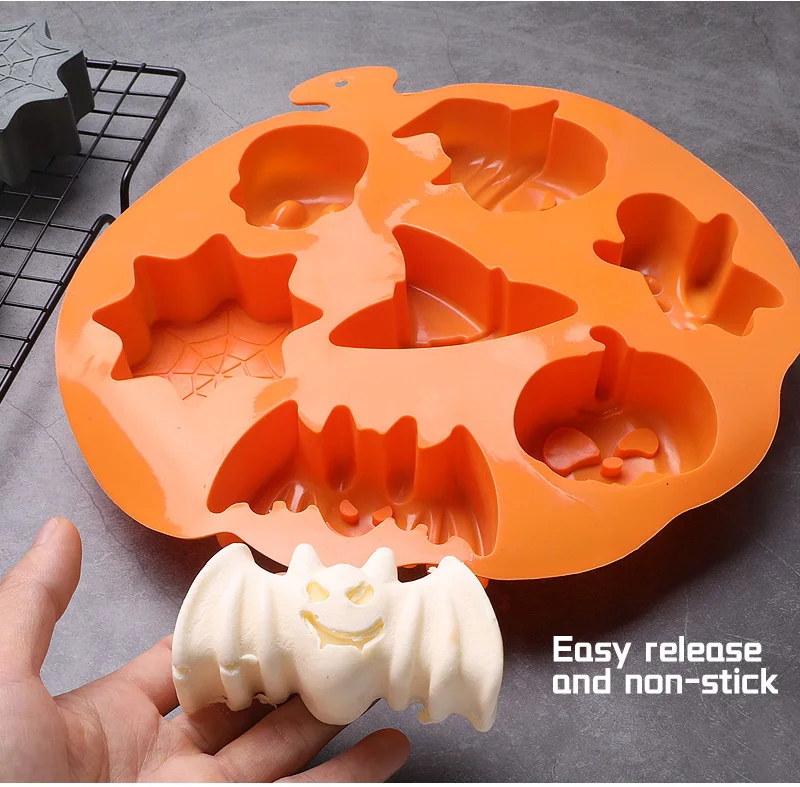 Halloween Silicone Molds Ghost Pumpkin Baking Mold Soft Silicone Baking Pan