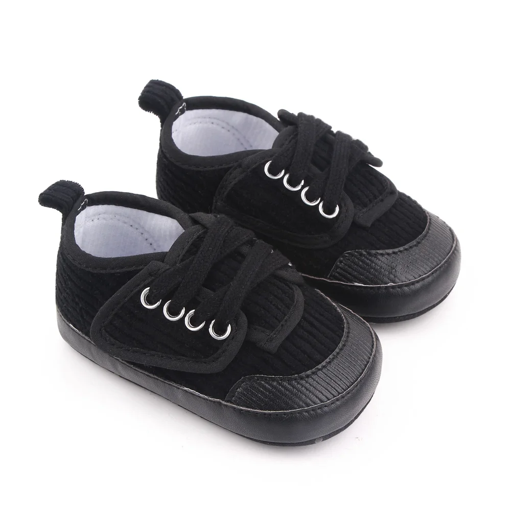 0-1 Year Old Infants Indoor Toddler Shoes Baby Boys Solid Color Soft Soled Casual Shoes details