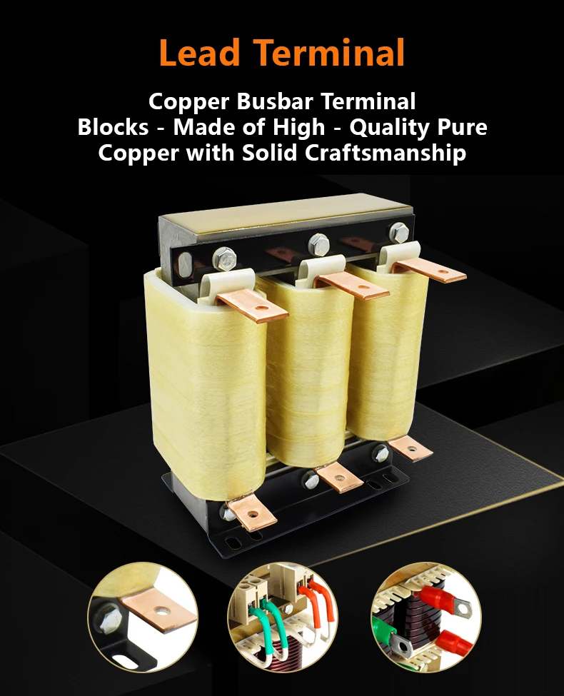 Customizable Three-phase Reactor for Inverter Input 380VAC 50Hz Input Output Voltage Input AC Reactor manufacture