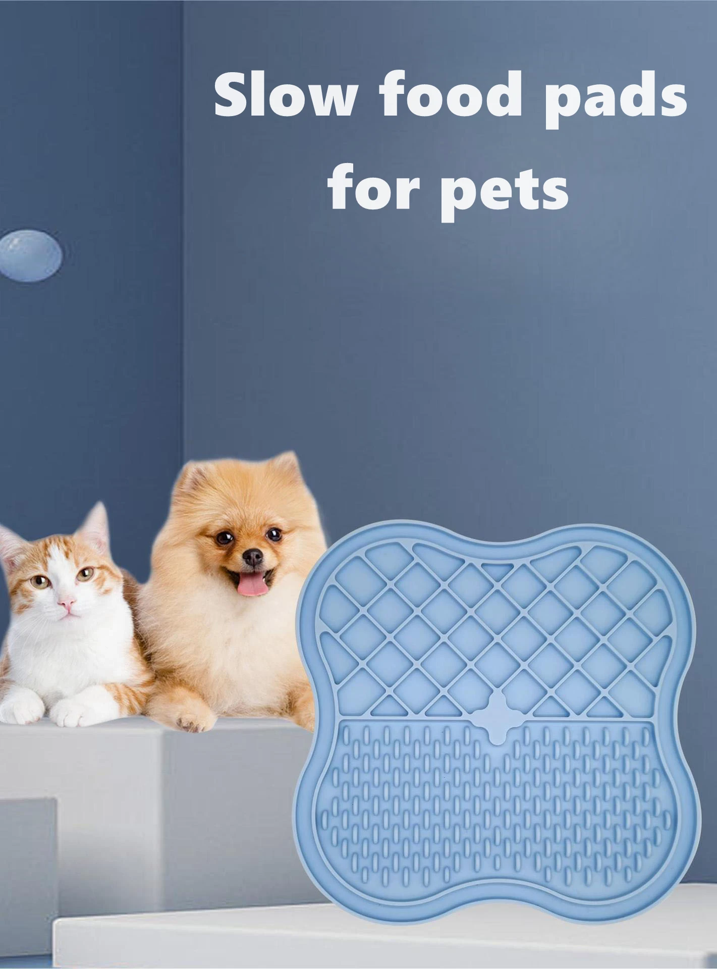 Wholesale Silicone Supplies Anxiety Relief Customized Slow Feeder Dog Cat Licking Mat Silicone Dog Lick Mats Pet Lick Pad