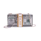 Purse Evening Custom Money Chain Bags Dollar Design Luxury Purse Bling Rhinestone Evening Bag For Party