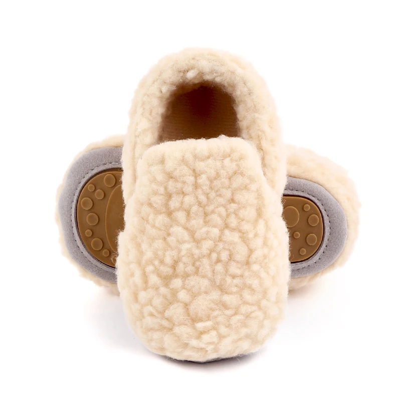 Winter Autumn Warm Baby Infant Toddler Girls Boys Plush Slippers Rubber Sole Slip on Loafers Causal Shoes Princes Shoes Gift supplier