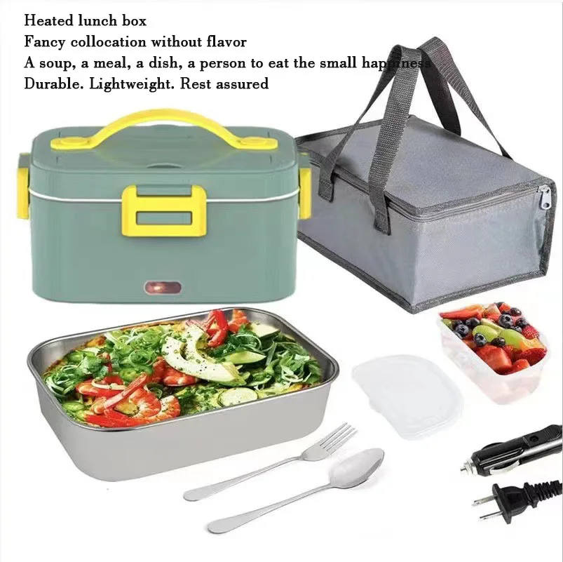 Customized Car Home Dual-use Water-free Electric Lunch Box OEM & ODM Student Portable Automatic Insulated Lunch Box Electric