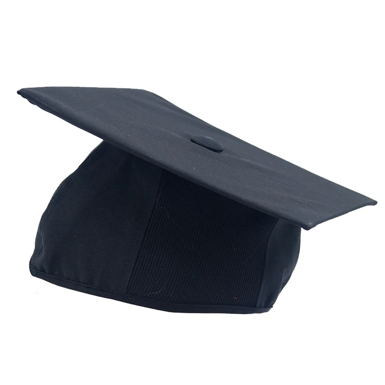 Custom Adult Black Matte Graduation Cap Hats for University supplier