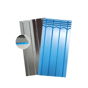 Aluminum Plate Faced Extruded Foam Board  Grooved XPS Floorheating Panels With Heat Transfer Plate Underfloor Heating Board