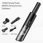 6000pa Strong Power Car Vacuum Cleaner USB Rechargeable Wet/Dry Auto Portable Vacuums Cleaner