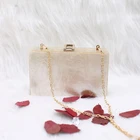 Clutch Bag Purse Transparent Clear Clutch Handbag Acrylic Bag Purse Frame Bag With Chain