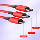 Retractable Cable 3 In 1 Retractable USB C Male Type C USB 2.0 Retractable Charging Cord Cable