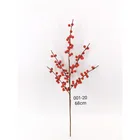 DIY Cake Christmas Wedding Gift Box Wreaths Decor Gold Mixed Hybrid Flower Cherry Stamen Berries Artificial Flower Bundle