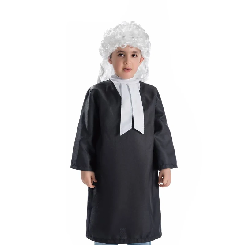 Custom service cosplay wig court lawyer uniform role play toys for children