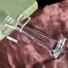 Crystal Cross Crosscrystal MH-C004 Clear Glass Standing Crystal Cross
