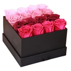 Roses Rose UO Eternal Luxury Roses Custom Wedding Gift Natural Rose Flower 9pcs 16Pcs Preserved Rose In Boxs