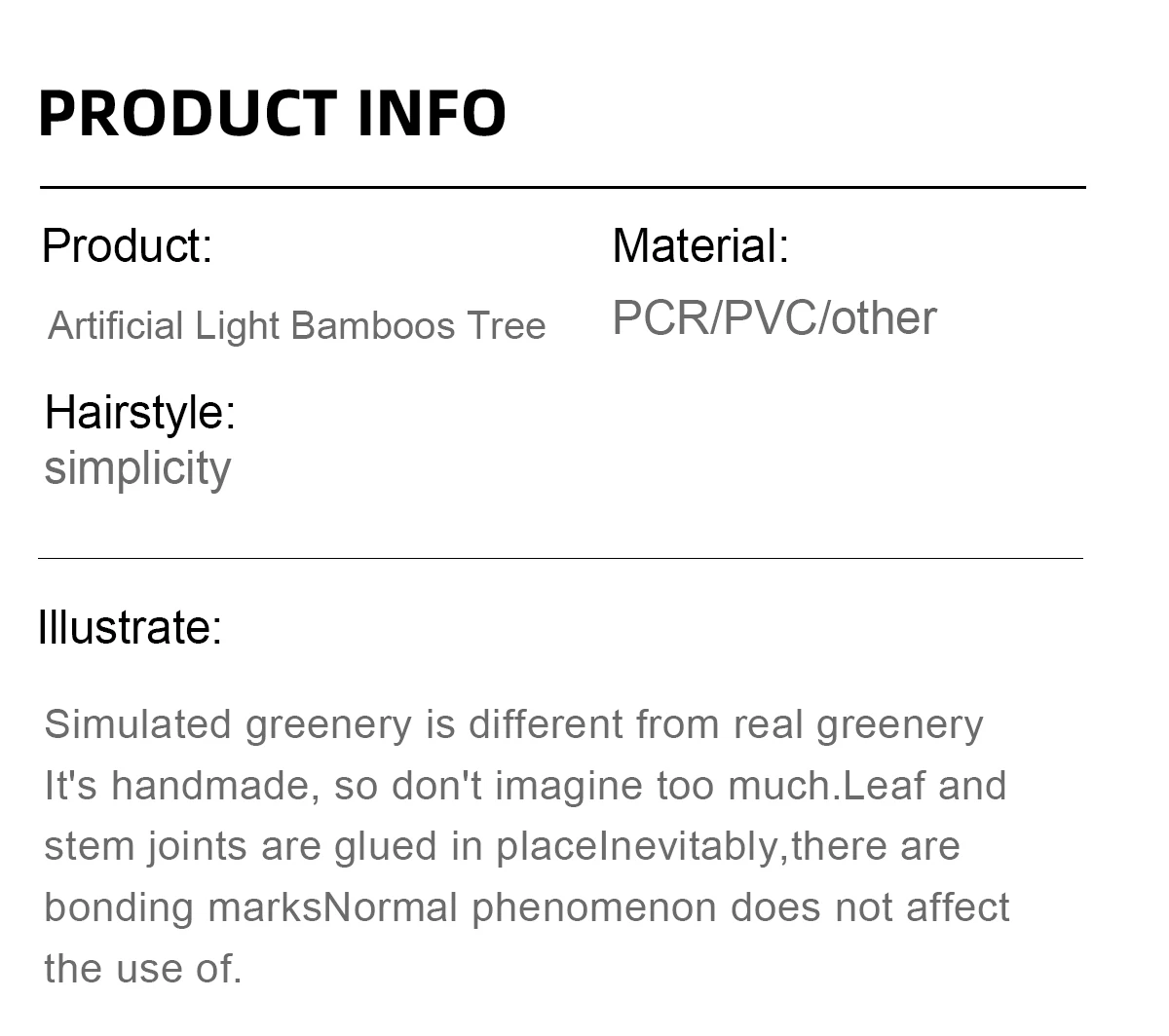 High Quality Handmade Plastic Artificial Bamboo Trees Eco-Friendly Home Decor Hot Sale! Skilled Manufacturers' Artificial Plants supplier