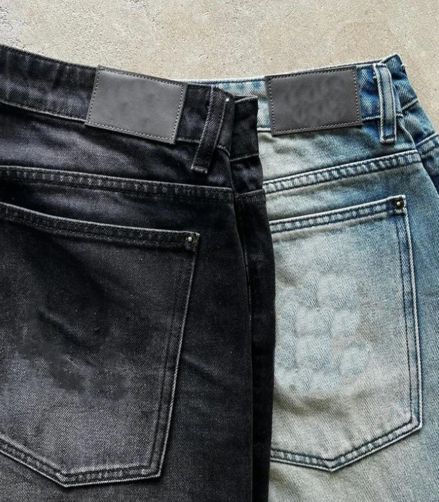 Dongguan Custom High Quality Man Distress Straight Leg Cotton Vintage Wash Blue Black Denim Pants Jeans for Men supplier