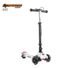 Scooter Handle Brake Factory Direct Scooters 3 Wheel Foldable Flash Pu Scooter With Handle Brake And Rear Uspension