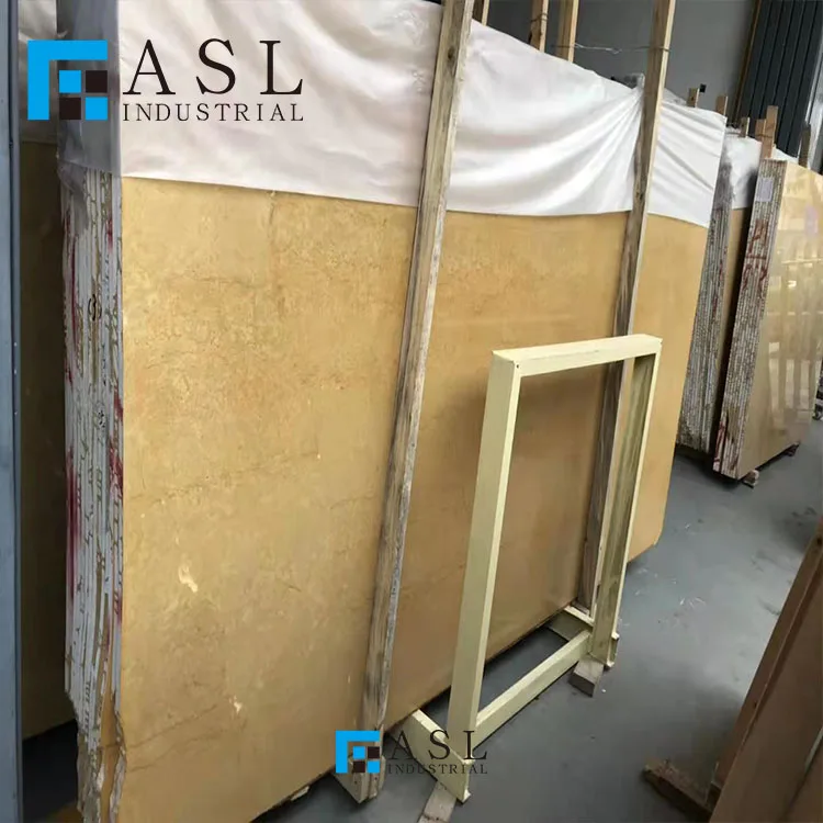 Natural yellow stone royal emperor gold slab sunny yellow golden color floor tile types