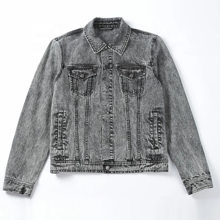 Wholesale OEM  Denim Cotton Fabric Jackets Manufacturer Pigment Washing Custom Mens Jean Denim Jacket