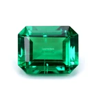 Wholesale Price Hydrothermal Colombian Lab Grown Emerald Gemstone Octagon Cut Synthetic Created Emerald