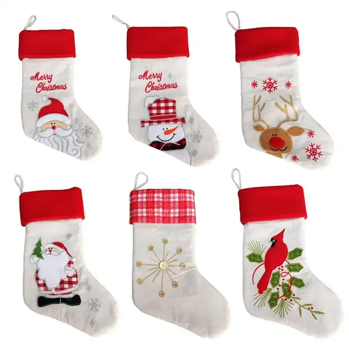 Custom  pattern funny   christmas decorations socks monogram Nordic Heirloom holder christmas stockings electrical