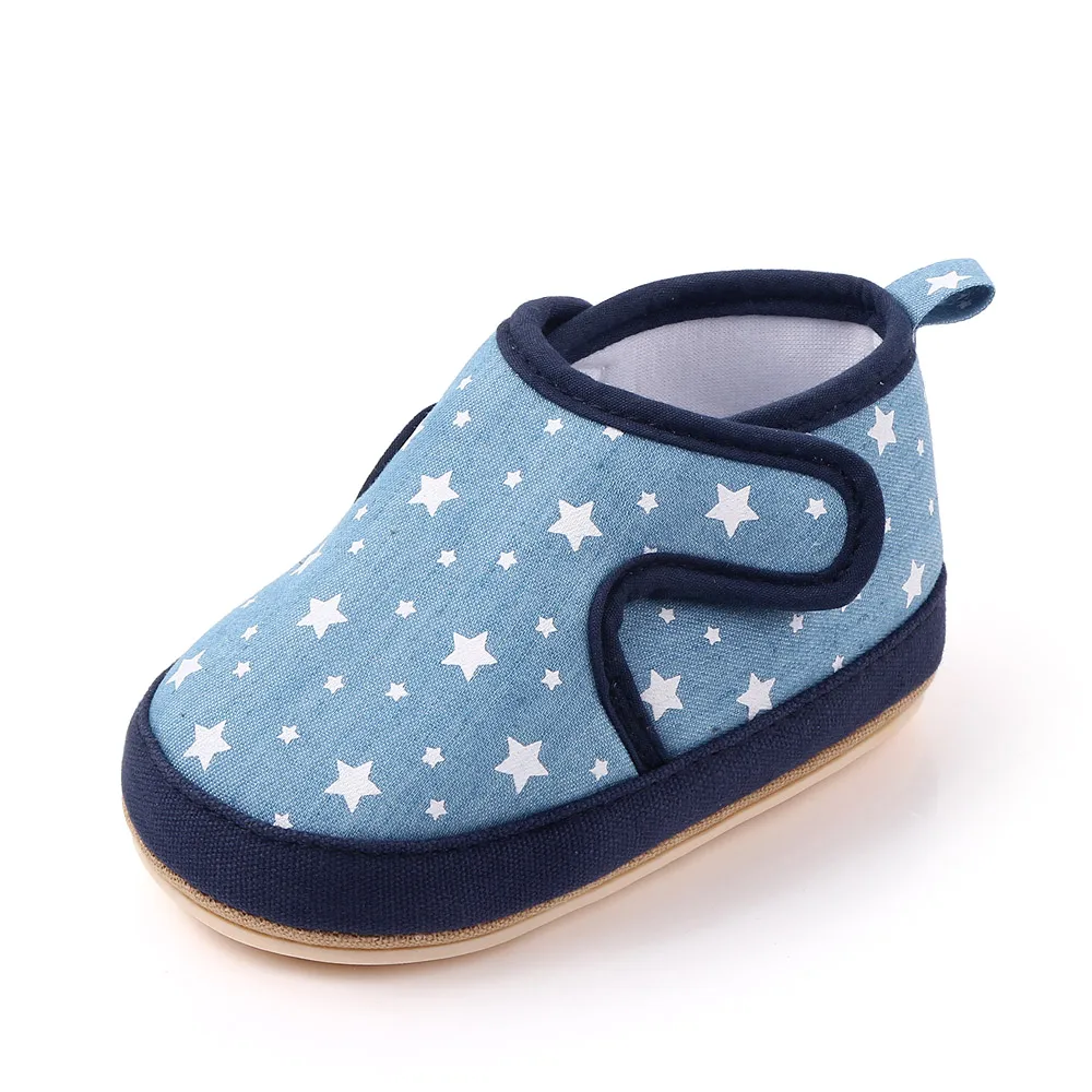 0-1 year old infants solid color star linen double patch baby casual cute toddler shoes manufacture