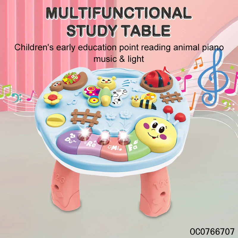 Abs baby rattle baby learning table montessori educational toys with music