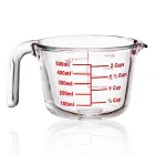 4 Cups 2 Cups 1 L 500 ML 250 ML Glass Measuring Cup