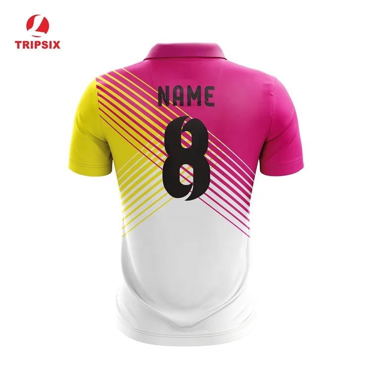 New Sublimation Fluorescent Foot Ball Sport Soccer Polo Jersey Shirt Uniform