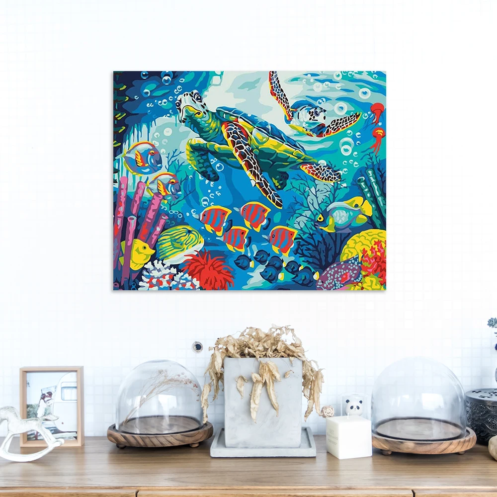 Dropshipping Artistic Celestial Framed Underwater World Oil Painting - Buy  Underwater World Oil Paintings,Marine Animal Oil Painting,Abstract Original  Oil Paintings Product on 