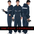 Uniform Safety Overalls High Visibility Reflective Cotton Safety Welder Working Uniform For Men