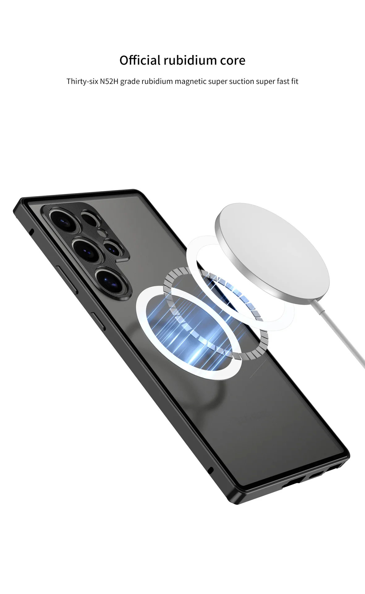 product phone case for samsung s25 ultra s24plus s23 ultra snap on metal single sided magnetic protective lens laudtec-8