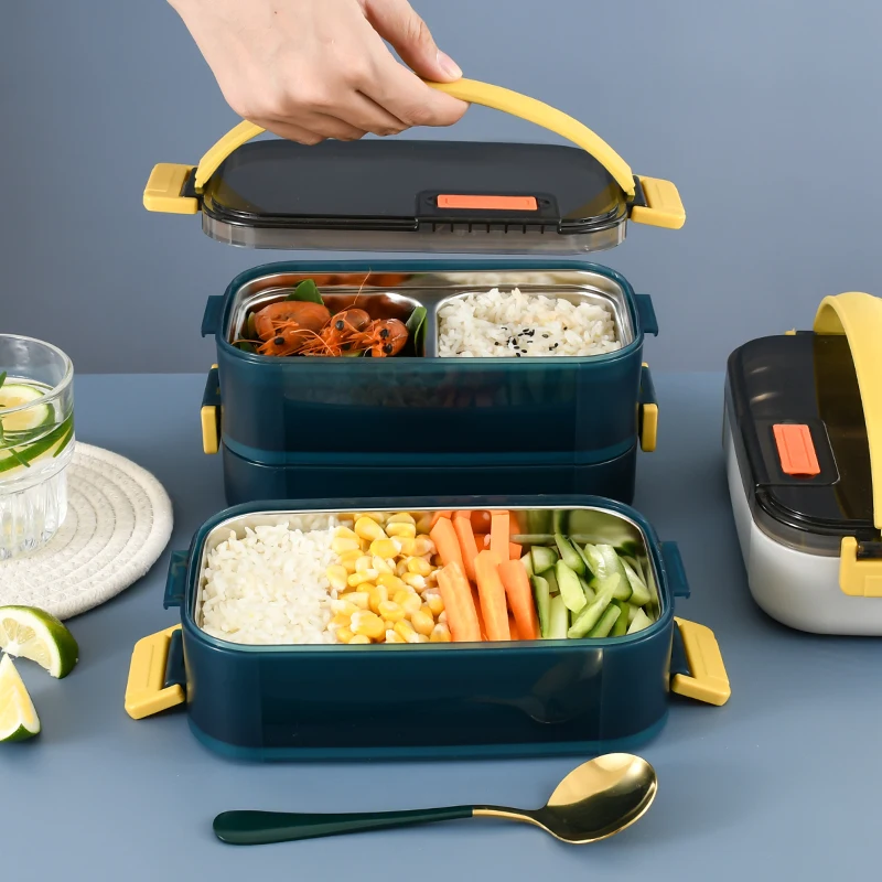 Chinese suppliers airtight food container The bowl cover design is a dual purpose heated lunch boxes