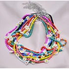 Bead Necklace Bohemian 10 Color Handmade Small Flower Rice Bead Necklace Female Choker Necklace