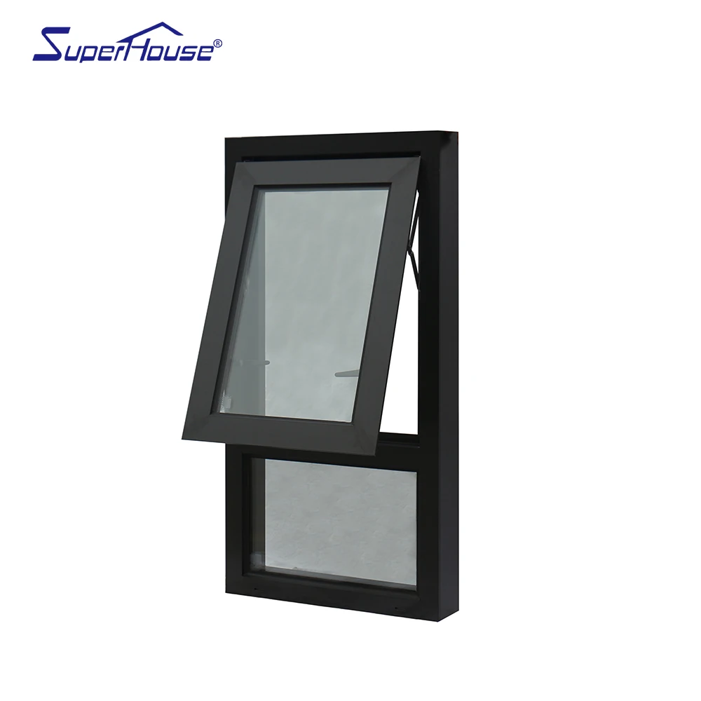 Superhouse California Aluminium Window Florida Miami-Dade NOA Approved Hurricane Proof High Impact Aluminium Awning Windows