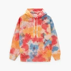 Unisex Custom Manufacturer Fashion Tie Dye Ribbed Drop Shoulders Cotton Unisex Hoodies Men Oversized Hoodies