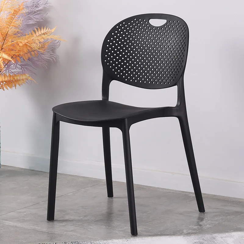 Stackable Hole Back Polypropylene Plastic Dining Chair Restaurant Pp