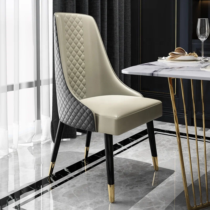 elegant leather dining chairs