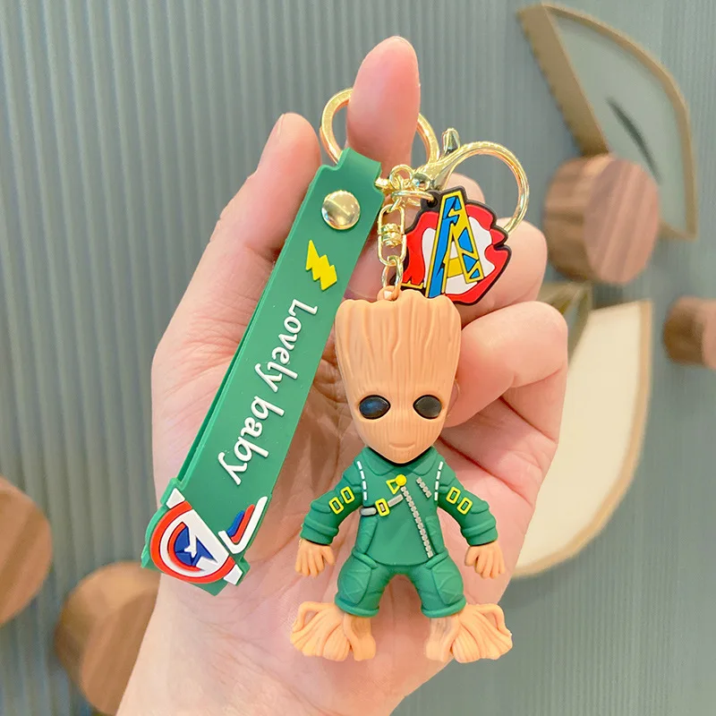 Cool Lovely Cartoon 3D Llaveros Guardians Of The Galaxy Car accessories Plastic key chains