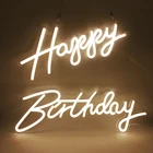 Led Led Drop Shipping Wall Mounted Customized Letter Happy Birthday Custom Led Neon Light Sign