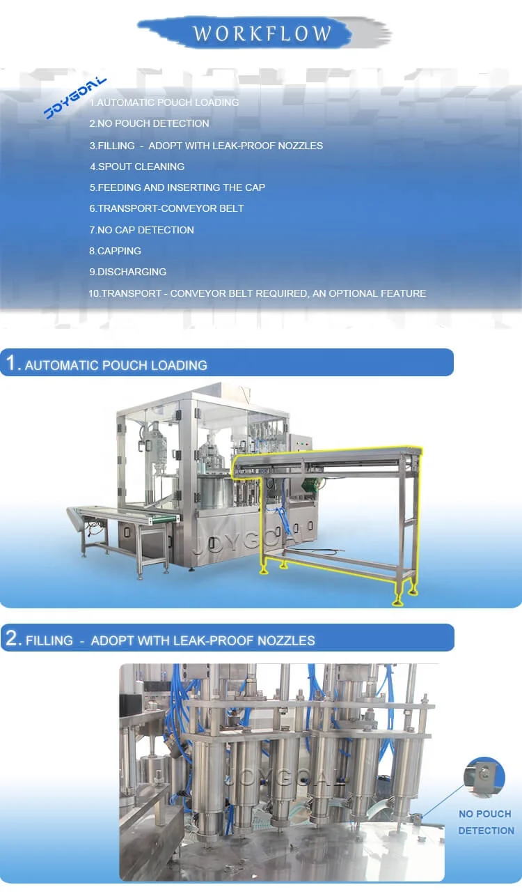 Factory Price Automatic Liquid Detergent Juice Sauce Paste Doypack