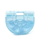 Evening Clutch Bag New Arrival Elegant Clear Holding Evening Dress Semicircle Custom Acrylic Clutch Bag